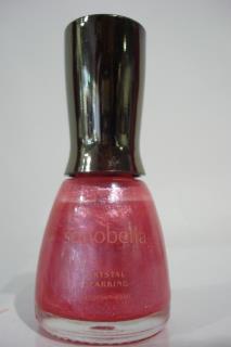 PINK CRYSTAL NAIL SPARKING LONG LASTING. 18ML BRAND SONOBELLA